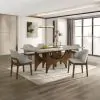 ACME DN07061 Oleia - Side Chair (Set of 2) - Chenille & Walnut