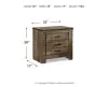 Ashley Furniture B446-92 Ashley Furniture B446-92 Trinell - Two Drawer Night Stand - Brown
