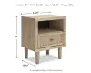 Ashley Furniture B1199-91 Cielden - One Drawer Night Stand - Two-Tone