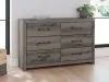 Ashley Furniture PCB2405-31 Graystorm - Six Drawer Dresser - Brown Gray