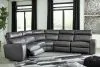 Ashley Furniture 55203S1 Ashley Furniture 55203S1 Samperstone - Zero Wall Recliners 5 Pc Sectional - Gray