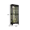 Pulaski Furniture 21218 PFC Curios - Lighted Gallery Style 5 Shelf Curio Cabinet - Onyx Black
