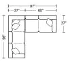 Jackson Furniture Industries 1345/62/42-11 Jackson Furniture Industries 1345/62/42-11 Harper - 2 Piece Sectional - Oyster