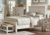 CoasterEssence 205331KE Franco - Wood Eastern King Panel Bed - Distressed White