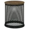 CoasterEssence 935990 Aurora - Round Drum Base Accent Side Table - Natural And Black