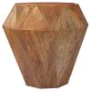 Coaster Fine Furniture 931158 Jacinto - Octagonal Solid Mango Wood Side Table Brown - Natural