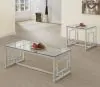 Coaster Fine Furniture 703738-S2 Merced - 2 Piece Rectangular Coffee And End Table Set - Nickel