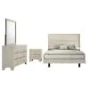 Coaster Fine Furniture 225061KE-S4 Trenton - 4 Piece Eastern King Bedroom Set - Rustic Cream