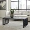 Pulaski Furniture P301728 Modern Industrial Stone Top Cocktail Table - Dark Gray