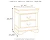 Ashley Furniture B376-92 Alisdair - Two Drawer Night Stand - Reddish Brown