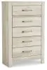 Ashley Furniture B331-46 Bellaby - Five Drawer Chest - Whitewash