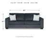 Ashley Furniture 8721339 Altari - Queen Sofa Sleeper - Slate