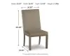 Ashley Furniture D983-01 Chrestner - Dining UPH Side Chair (Set of 2) - Gray / Brown