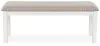 Ashley Furniture D642-00 Robbinsdale - Large Upholstered Dining Room Bench - Antique White