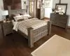 Ashley Furniture B251/31/36/68/66/99 Ashley Furniture B251/31/36/68/66/99 Juararo - 5 Pc. - Dresser, Mirror, King Poster Bed - Dark Brown