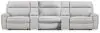 Ashley Furniture PC98802S39 Ashley Furniture PC98802S39 Social Pointe - 5-Piece Power Reclining Sectional With Storage Consoles And Power Armless Recliner - Pearl / Ash