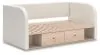 Ashley Furniture PCB1566B9 Ashley Furniture PCB1566B9 Arloster - Twin Upholstered Day Bed With Storage - Tan / White
