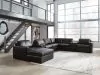 Ashley Furniture 74305S47 Ashley Furniture 74305S47 Modmax II - 8-Piece Sectional With LAF Corner Chaise And Audio Consoles - Black