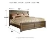 Ashley Furniture B251B9 Juararo - King Panel Bed - Dark Brown