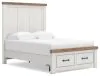 Ashley Furniture B4615B6 Ashley Furniture B4615B6 Savonport - Full Panel Storage Bed With Storage Footboard - White / Brown