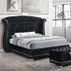 CoasterElevations 300643KE Barzini - Upholstered Eastern King Wingback Bed - Black
