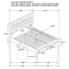 CoasterEssence 305878KE Soledad - Upholstered Eastern King Storage Bed - Light Gray