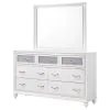 CoasterEveryday 205893M Barzini - 7-Drawer Dresser With Mirror - White