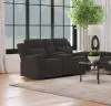 Coaster Fine Furniture 610285 Brentwood - Upholstered Motion Reclining Loveseat - Dark Charcoal