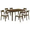 Coaster Fine Furniture 108921-S7 Almonte - 7 Piece Rectangular Dining Set - Dark Brown