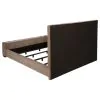 Coaster Fine Furniture 305811KE Senna - Upholstered Eastern King Audio Flame Visualizer Bed - Brown