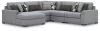 Benchcraft® 61305S8 Bealton - 5-Piece Sectional With LAF Corner Chaise - Salt And Pepper