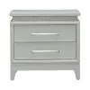 Liberty Furniture 781-BR61 Reflections - Nightstand With Lights and Charging Station - Pearl White