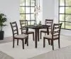 Coaster Fine Furniture 150340 Barton - 5 Piece Round Wood Dining Table Set - Dark Brown