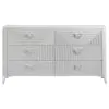 Coaster Fine Furniture 215793 Cassia - 6-Drawer Bedroom Dresser Cabinet - White High Gloss