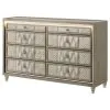 Coaster Fine Furniture 222663 Lorient - 8-Drawer LED Bedroom Dresser Cabinet - Ivory And Camel