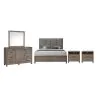 New Classic 00-B3412-15N New Classic 00-B3412-15N Harrisburg - 6/6 Eastern King 5 Piece Bedroom Set (Bed, Dresser, Mirror, 2 Nightstands) - Walnut