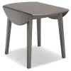 Ashley Furniture D194-15 Shullden - Round Drm Drop Leaf Table - Gray