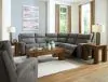 Ashley Furniture 61003/58/31/77/46/62/13 Next-Gen Durapella - 6 Pc. - 5-Piece Power Reclining Sectional, Power Recliner - Slate