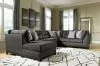 Ashley Furniture 67622S1 Reidshire - Left Arm Facing Corner Chaise 3 Pc Sectional - Steel