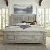 Liberty Furniture 824-BR-OQPB Liberty Furniture 824-BR-OQPB Heartland - Queen Panel Bed - Antique White / Tobacco Tops