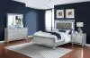 CoasterEssence 223211KW-S4 Gunnison - 4 Piece California King Bedroom Set - Silver Metallic