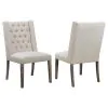 CoasterEssence 105143 Bexley - Fabric Upholstered Dining Side Chair (Set of 2) - Beige