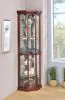 CoasterEssence 3393 Appledale - 6-Shelf Corner Curio Display Cabinet - Medium Brown