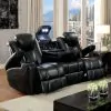 Furniture of America CM6291-SF Zaurak - Power Sofa - Dark Gray