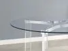 Coaster Fine Furniture 108501 Keeling - Round Glass Top Acrylic Dining Table - Chrome