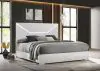 Coaster Fine Furniture 224941Q Ives - Queen Panel Bed LED Headboard - White High Gloss