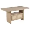 Coaster Fine Furniture 109388-S8 Kailani - 8 Piece Counter Dining Set with Cabinet - Beige Oak