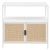 Coaster Fine Furniture 961642 Amherst - 2-Door Radio Weave Cane Metal Accent Cabinet - White