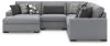 Benchcraft® 61305S8 Bealton - 5-Piece Sectional With LAF Corner Chaise - Salt And Pepper