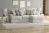 Jackson Furniture Industries 2340/46/76-28 Stockbridge - 2 Piece Sofa Chaise With Comfort Coil Seating And 6 Accent Pillows Included (Right Side Facing Chaise) - Slate